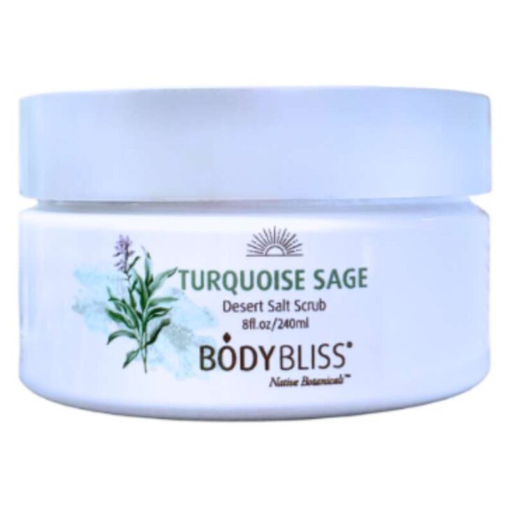 Turquoise sage desert salt scrub